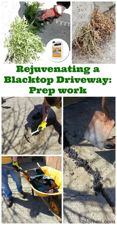 How to resurface a driveway. Driveway Makeover Progress - Mom Foodie - Blommi | Blacktop driveway, Driveway, Driveway repair