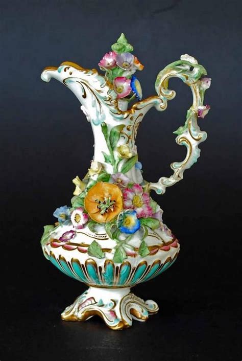 A Meissen Flower Encrusted Scent Bottle With Stopper With Meissen