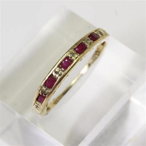 Maybe you would like to learn more about one of these? 10kt Gold 1.6g Ruby And Diamond Band Ring With "I Love You ...