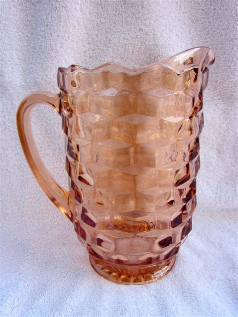 Beautiful Vintage Fostoria American Pink Depression Glass Footed Water Pitcher Antique Price