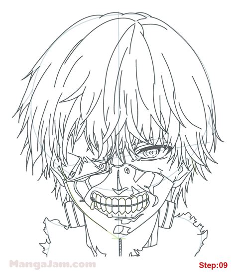 One punch man coloring pages. How to Draw Kaneki Ken from Tokyo Ghoul - Mangajam.com