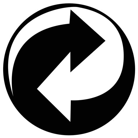 Black and white environmentally friendly icon. Recycle Symbol - ClipArt Best