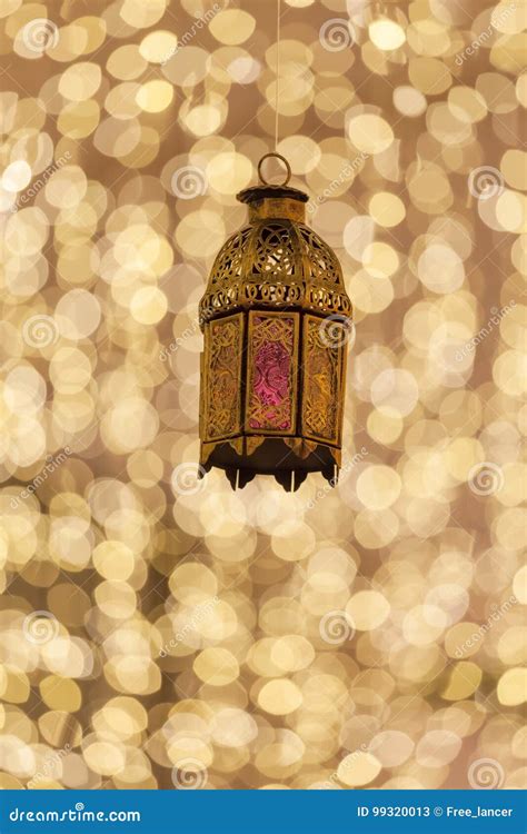 Traditional Arabic Lanterns Lit Up In Ramadan Eid Diwali Stock Image