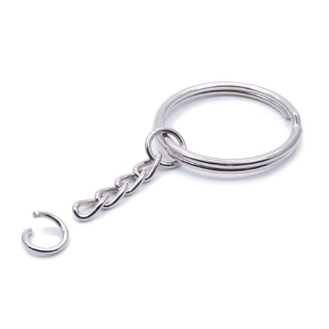 Twone Metal Split Keychain Ring Parts 50 Key Chains With 25mm Open