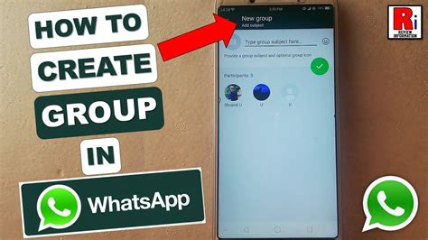 How To Create Group In Whatsapp Youtube