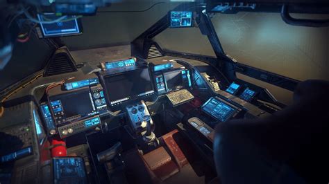 3D Model Sci Fi Heavy Fighter Cockpit VR AR Low Poly CGTrader