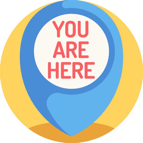 You Are Here Detailed Flat Circular Flat Icon