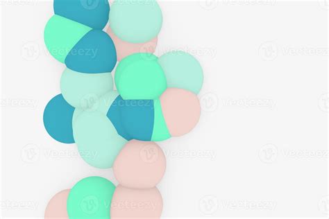 Colorful Background With Green And Nude Metaball Shapes Cluster