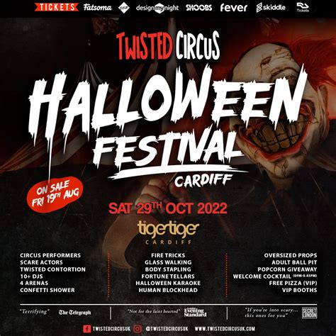 Twisted Circus Halloween Festival Cardiff Sat 29th Oct Tiger Tiger