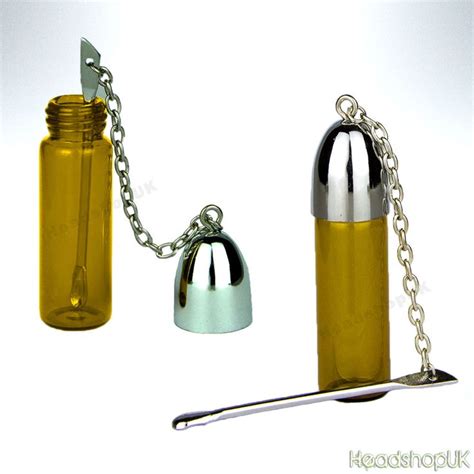 Snuff Bottle With Spoon Glass Snuff Bottle With Metal Spoon Sniffer