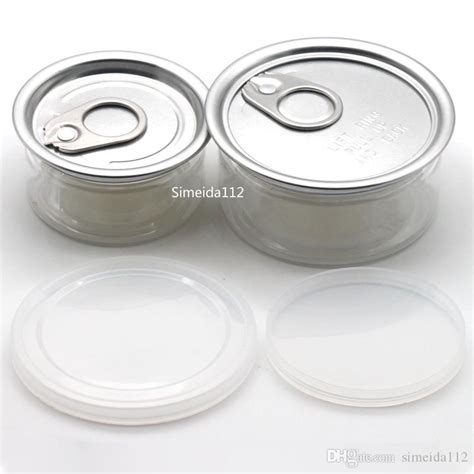 ml ml smartbud plastic clear tin   ring pull aluminum lid plastic cap smell proof