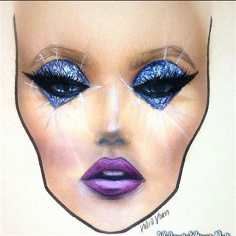 By Valerie Vixen Face Charts Vixen Valerie Halloween Face Makeup Face Sketch