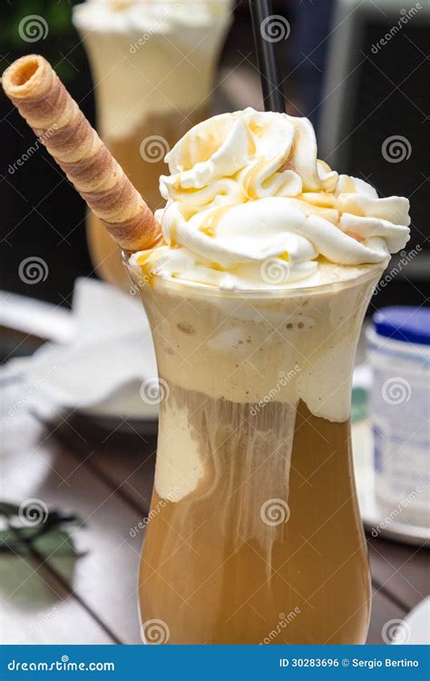 Chocolate Coffee With Whipped Cream Stock Photo Image Of Cream Tall