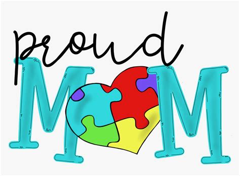 Download Proud Mom Autism Heart - Love, HD Png Download - kindpng