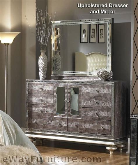 Call for our lowest price. Hollywood Swank Creamy Pearl White Leather King Bed AICO ...