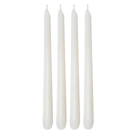 Set Of 4 White Taper Candles 10 At Home