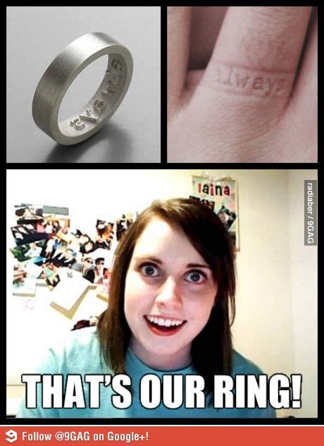 Overly Attached Ring Overly Attached Girlfriend Band Merchandise Rings