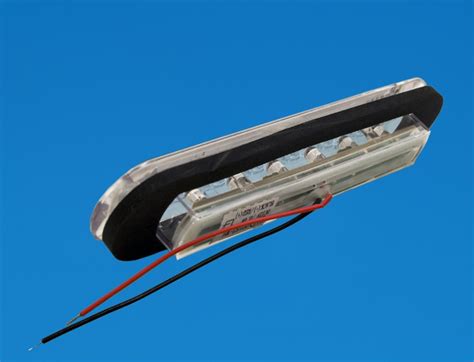 This led light provides10,000 operating hours. LED Flush Mount Strip Light - Clear Plastic - Red LEDs - 12V