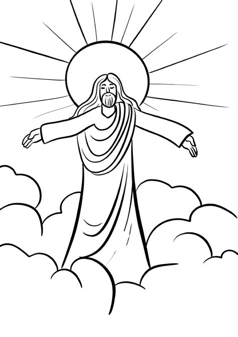 Free Ascension Of Jesus Coloring Page Coloring Page Printables Kidadl
