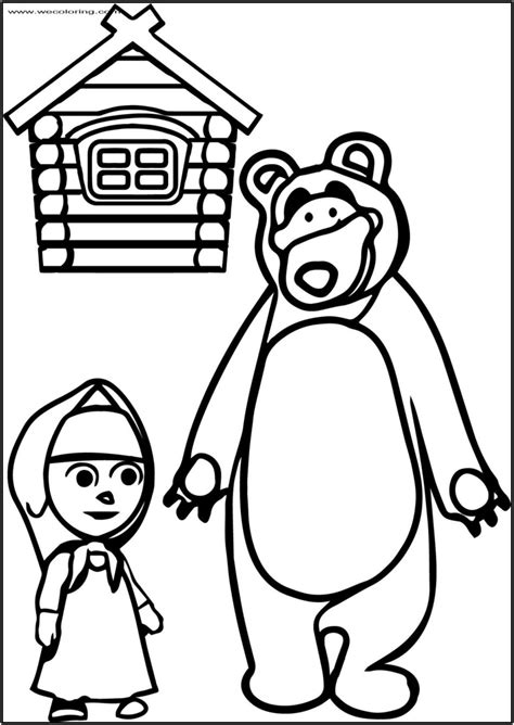 Masha And The Bear Pages Coloring Pages