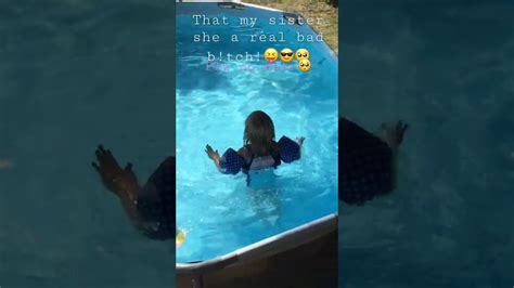 My Sisters First Time Swimingplz Dont Hate Its My First Vid🥺 Youtube