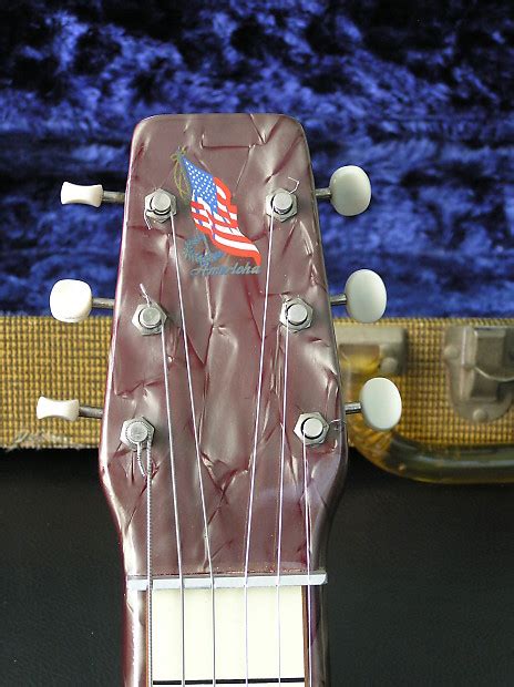 Magnatone Amerloha Lap Steel Guitar Tweed Case 1950s Reverb