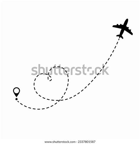 Concept Sex Travel Airplane Route Plane Stock Vector Royalty Free
