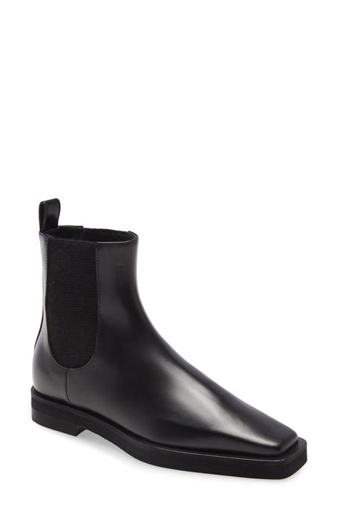 TotÊme Square Toe Chelsea Boot Black Editorialist