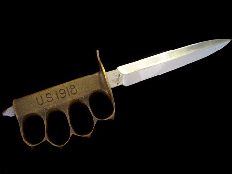 Original 1918 Us Wwiwwii Au Lion Mark 1 Trench Knife Fighting