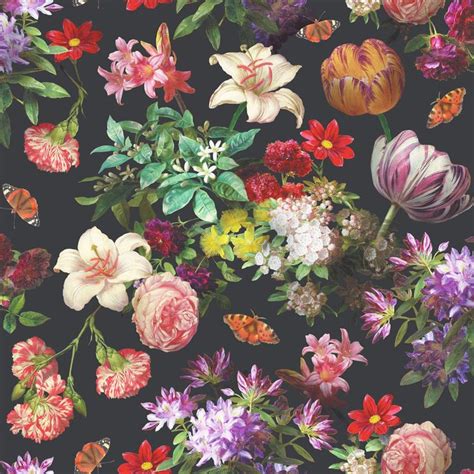 The 25 Best Black Floral Wallpaper Ideas On Pinterest Dark