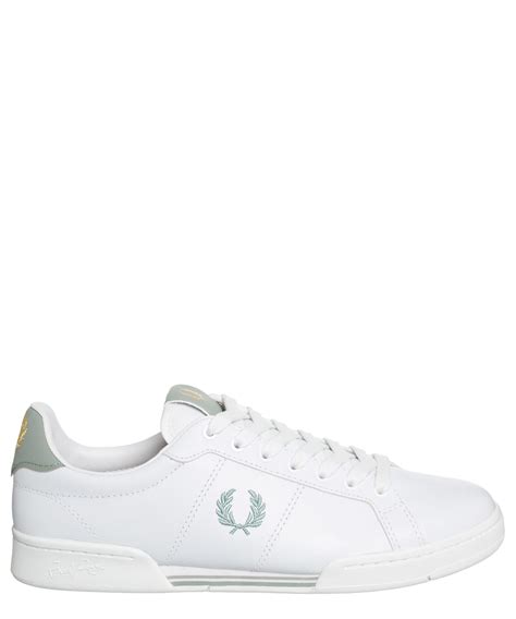 Fred Perry B722 Leather Sneakers In White Modesens