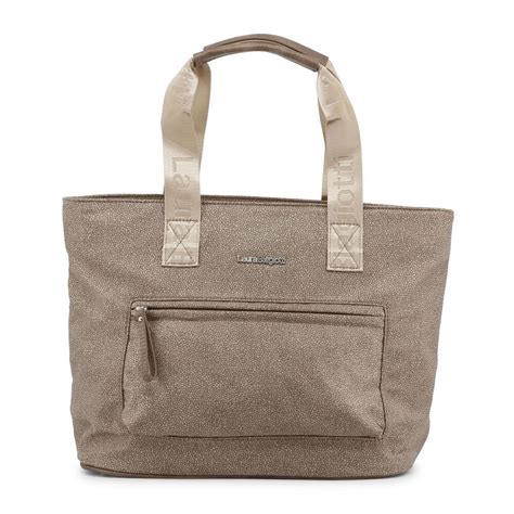 Laura Biagiotti Womens Shopping Tote Shoulder Bag Pl Brown Zip Closure