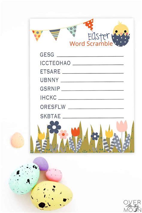 Easter Word Scramble Over The Big Moon