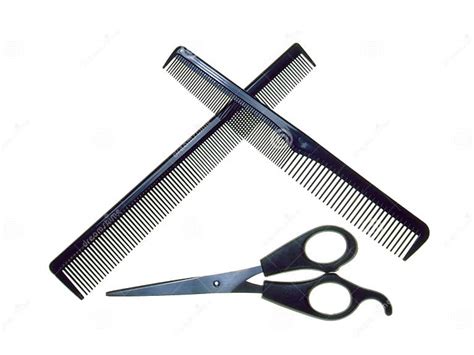 Crossed Combs With Scissors Stock Image Image Of Parlour Salon 4571205