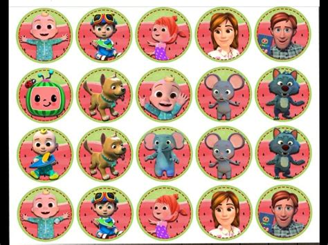 Cocomelon Cupcake Toppers Instant Download Digital Files F20