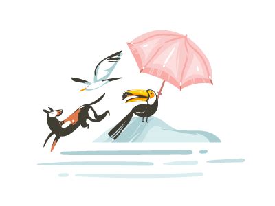 On The Beach By Anastasy Helter On Dribbble