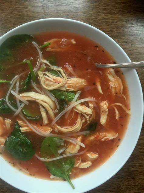 Many societies around the world have a version of chicken noodle soup. Spicy Thai Chicken and Rice Noodle Soup - The Mom 100 The ...