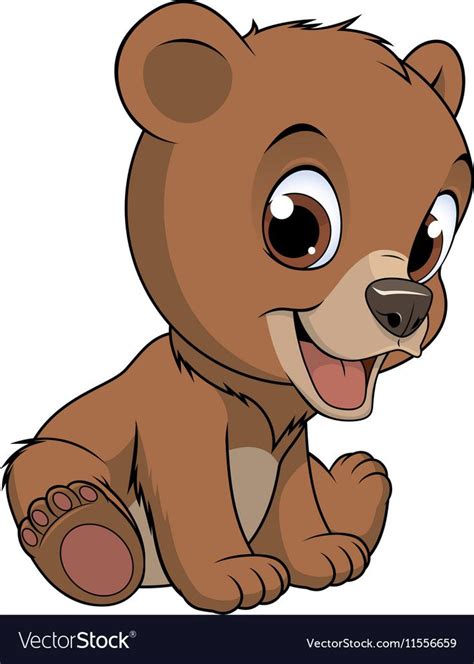little funny bear vector image on with images