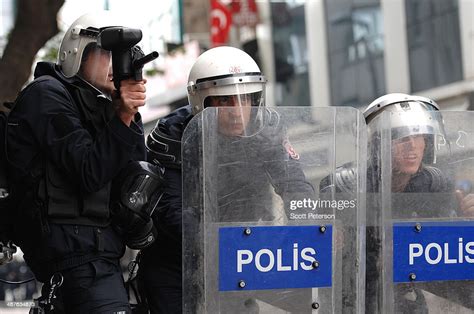 Turkish Police Shoot Water Canons Tear Gas And Paint Balls As They