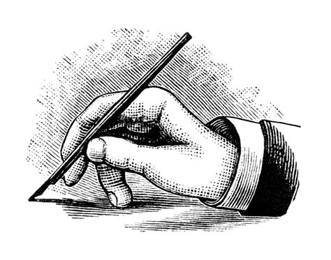 Hand Writing With Pen Clip Art The Old Design Shop