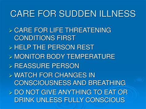 Ppt Sudden Illness Powerpoint Presentation Free Download Id4705263