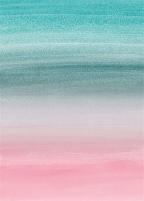 Pink Teal Watercolor 1 Poster By Anitas And Bellas Art Displate