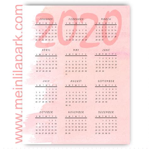 Plus this gives children a great chance to practice using a calendar, learning the 12 months of the year, the 7 days of the week, etc. 50+ Free Printable Calendars for 2020 | The Turquoise Home