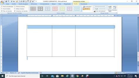 Como Hacer Un Cuadro Comparativo En Word Youtube