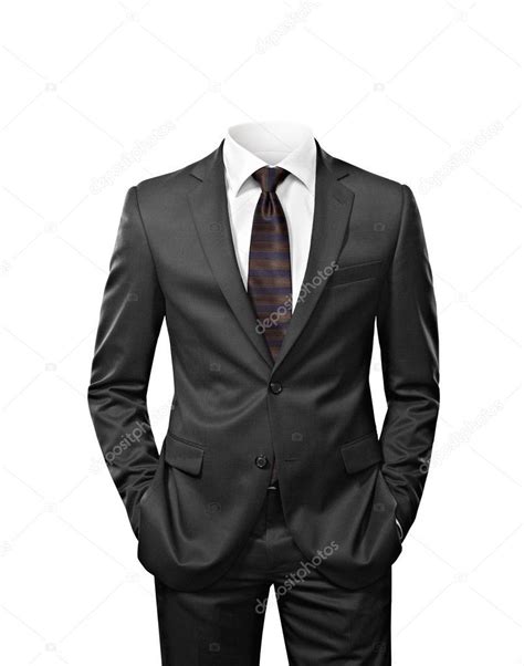 Man Without Head Isolated On White Mens Outfits Stock Photos