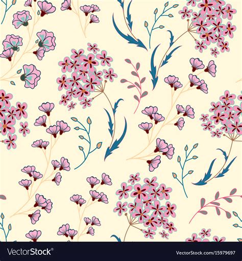 Cute Floral Pattern In The Small Flower Motifs Vector Image
