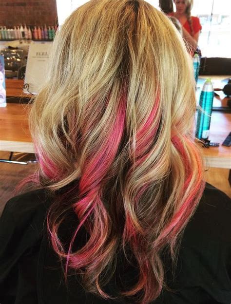 40 Ideas Of Peek A Boo Highlights For Any Hair Color Pink Peekaboo Hair Peekaboo Hair Hair