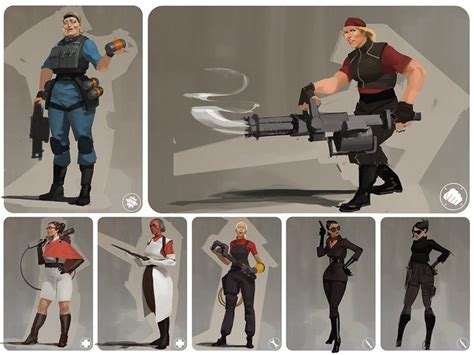 Team Fortress 2 Female Character Concept Designs Revealed Ign