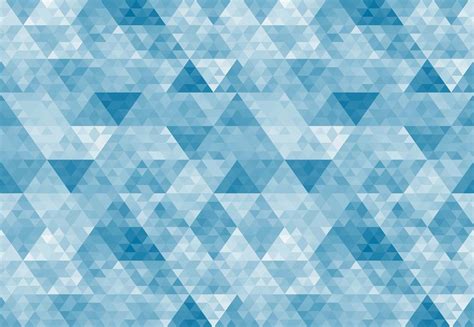 Fototapete Tapete Modern Geometric Triangle Design Blue Bei