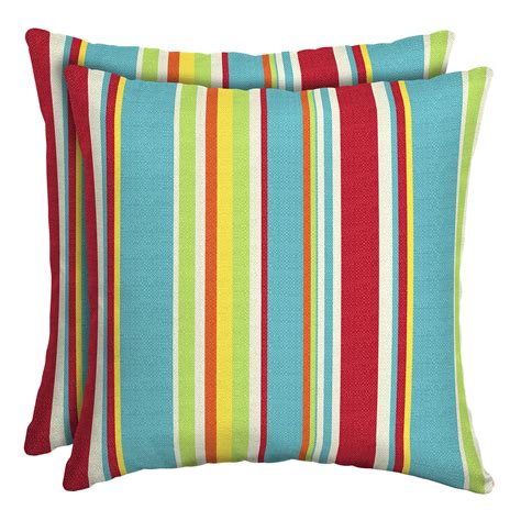 Buy Mainstays Multi Stripe 16 X 16 In Outdoor Toss Pillow Set Of 2